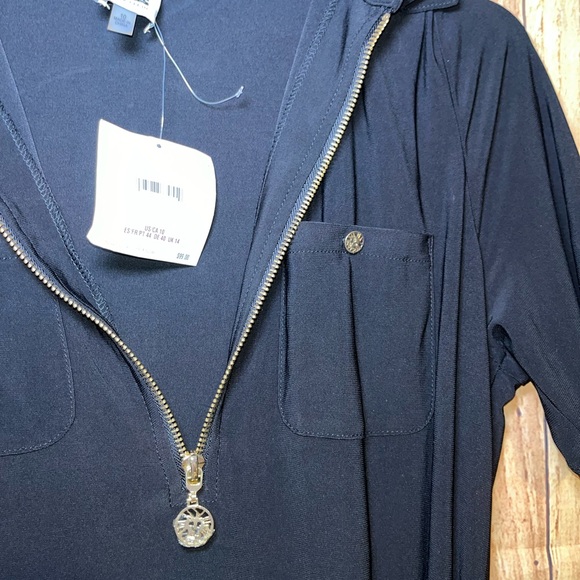 Anne Klein Size 10 Black Dress with gold accents NWT - Picture 6 of 7